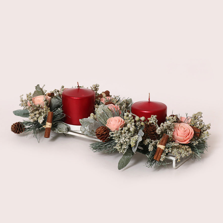 Classic Ornament Candle Holder - Pink