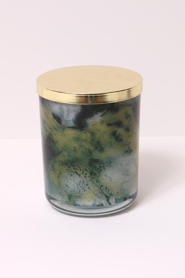 Tuscan Leather Wooden-Wick Candle